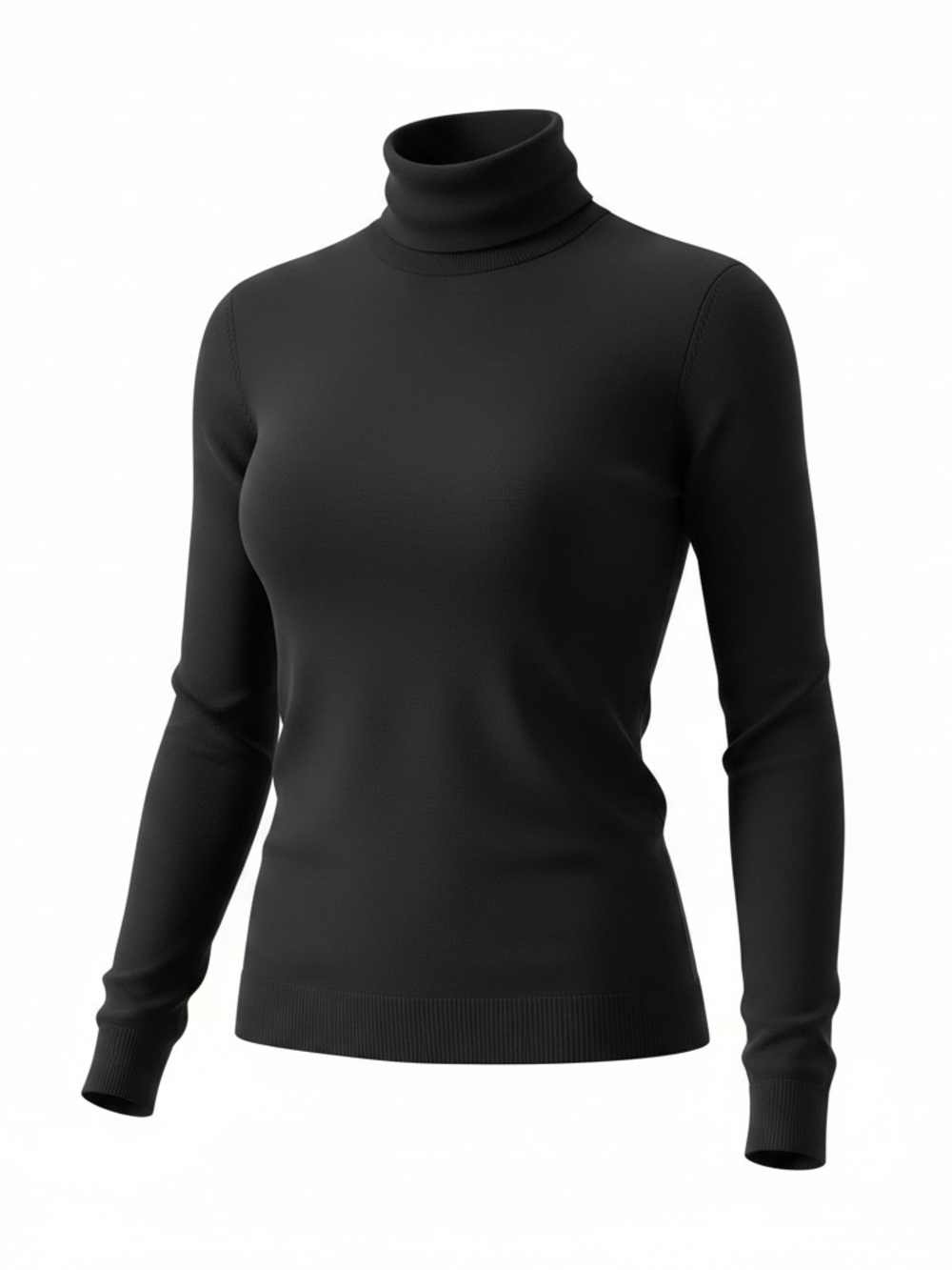 Zara Knit Women’s Black Long Sleeve Turtleneck Sweater - size Medium